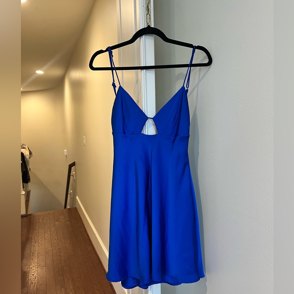 ASTR Royal Blue Spaghetti Strap Dress